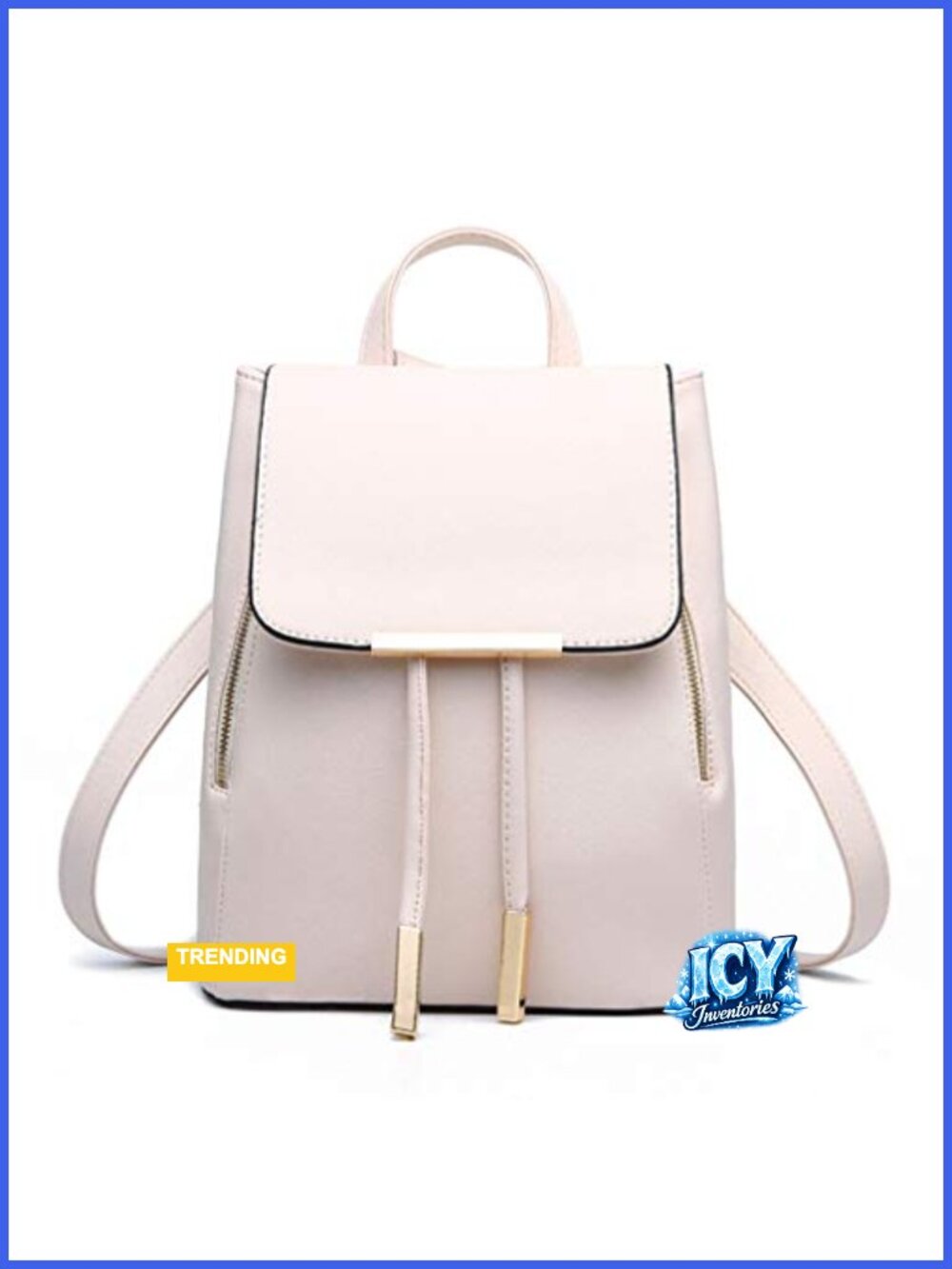 Women's PU Leather Backpack Purse Anti-Theft Travel Daypack with USB